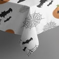 thumbnail image 6 of White Halloween Pumpkins Bats and Witch Hats Rectangle Tablecloth 60"x102",Waterproof Polyester Rectangle Table Cloth, Wipeable Spillproof Polyester Tablecloth for Dining, Camping, Indoor and Outdoor, 6 of 6