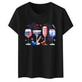 thumbnail image 5 of Pimfylm 4th of July Women Plus Size Shirts Graphic Tees USA Casual Oversized Short Sleeve Tops(Black,M), 5 of 5