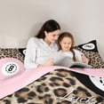 thumbnail image 4 of Castle Fairy Sport Billiards Queen Comforter Set 3 Pieces, Retro Cheetah Print Comforter Sets Queen, Brown Pink White,Pink Reversible,1 Comforter and 2 Pillowcases, 4 of 6