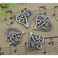 thumbnail image 4 of U8MO Wholesale lot retro Jewelry Making DIY Heart alloy charms pendant 15x14mm-100pcs, 4 of 4