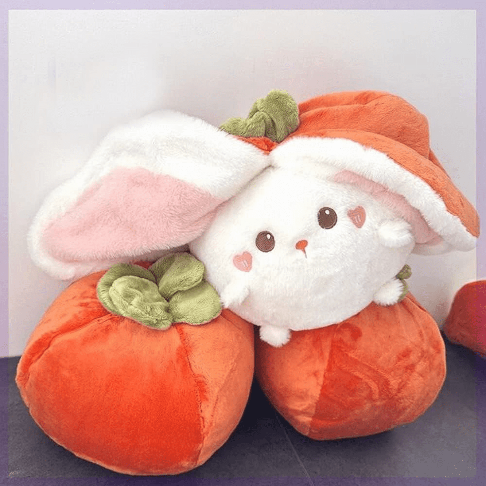 Persimmon Rabbit Plush Toy 10 Inches, Soft Persimmon Rabbit Stuffed Animals Plush Toys, Soft Persimmon Rabbit Plush Toy for Girls Boys, Perfect Persimmon Rabbit Gifts for Women