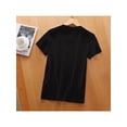 thumbnail image 3 of Womens Peace Love Cure Periwinkle Ribbon Stomach Cancer T-Shirt Black Casual Crew Neck, Cotton, All-Season Wear, Relaxation Wear | Serene Design | Comfortable Fit, 3 of 5
