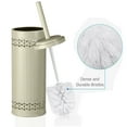 thumbnail image 6 of nu steel Laser Cut Ivory Toilet Brush Holder with Lid, 6 of 7