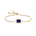 thumbnail image 2 of ANGARA Lab Grown Horizontally Set Sapphire Bolo Bracelet for Women in 14K Yellow Gold (Size-10x8mm) | September Birthstone, Anniversary, Jewelry Gift for Women | Lab-Grown Blue Sapphire Bracelet, 2 of 7
