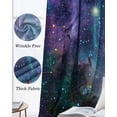 thumbnail image 3 of Purple Ombre Starry Night Kitchen Curtains Modern Abstract Art Cafe Short Curtains for Bathroom Blackout Window Curtain Grommet Small Window Treatment Tier Drapes for Bedroom Living Room 42"x45"x2, 3 of 9