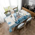 thumbnail image 5 of Christmas Snowflakes Table Cloth Waterproof Dining Tablecloth Kitchen Decorative Party Table Cover, 5 of 7