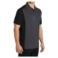 thumbnail image 4 of Mens Colorblock Micropique Sport-Wick Polyester Polo Iron Grey/ Black X-Small, 4 of 8