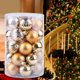thumbnail image 4 of 34x Bos de Navidad inastilbles Colgantes decorativos Colgantes Adornos de Navidad de bricoje Conjunto para año Nuevo Fiesta festiva Aversario Oro Colco Colgantes Bolas, 4 of 8