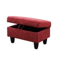 thumbnail image 4 of JESTOP 28.5" Ottoman with Storage, Fabric Ottoman Foot Rest Stool, Rectangle Upholstered Footstool, Storage Bench, 4 of 7