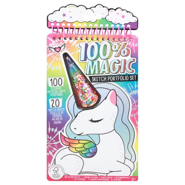 Fashion Angels Unicorn Fantasy Shaker Portfolio (12220), 20 Coloring