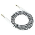 thumbnail image 2 of Instrument Cable, Copper Conductor Safe 6.35mm Male Jack Stereo Audio Cord Easy Access For Electric Guitar White 6.35mm Plug 1m / 3.3ft, 2 of 8