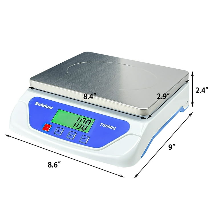 Sutekus 55lbs Digital Weight Scale Precise Kitchen Scale Multifunctional  Counting Cooking Meat Scale, White