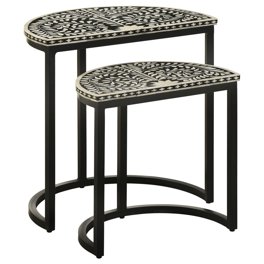 Benjara Aliy 19 Inch Side Drink Table, Artisan Knot Design, Round ...