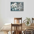 thumbnail image 7 of Rustic Farmhouse Daisy Canvas Wall art Vintage Country White Daisy Picture Wall Decor Neutral Still Life Flower Botanical Painting Artwork for Farmhouse Bedroom Bathroom Home Decoration 12x16in, 7 of 7