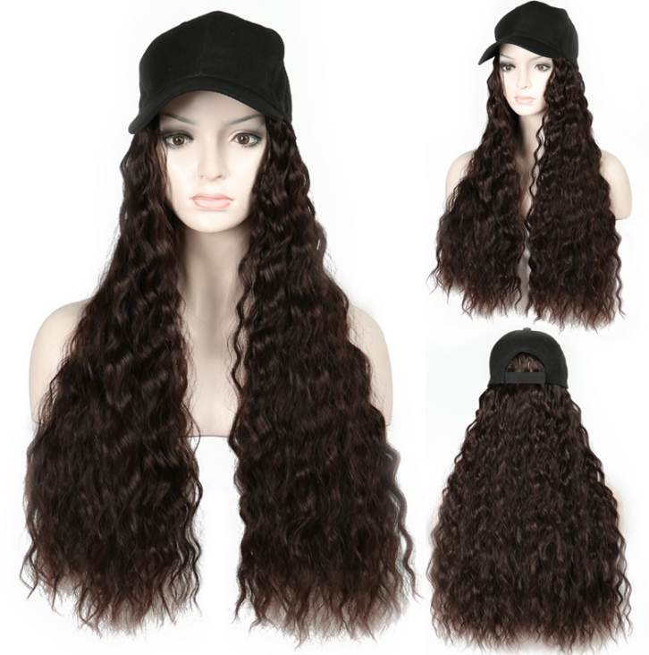 Toyella Hat wig one female wig female long hair natural fashion long