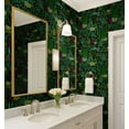 thumbnail image 4 of S4Sassy Peel & Stick Vinyl Wallpaper, Jungle Wall Paper Contact Paper Waterproof- Green, 25"x60", Textured Finish, Removable Asian Style Covering for Home Decor in Bedrooms & Living Areas, 4 of 9