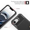 thumbnail image 3 of Allytechgroup Rugged Case for iPhone 16e Support Magnetic Car Mount, Premium PU Leather Flip Card Cash Holder Pocket Shockproof Anti-Fall Back Case for iPhone 16e, Black, 3 of 5
