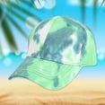 thumbnail image 2 of LEKODE Men Women Tie Dye Baseball Cap Vintage Adjustable Dad Hat Blue One Size, 2 of 3