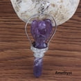 thumbnail image 5 of Amethyst Chakra Dowsing Pendulum Pendant Amethyst  Crystals Angel Healing Scepter,Purple, 5 of 7