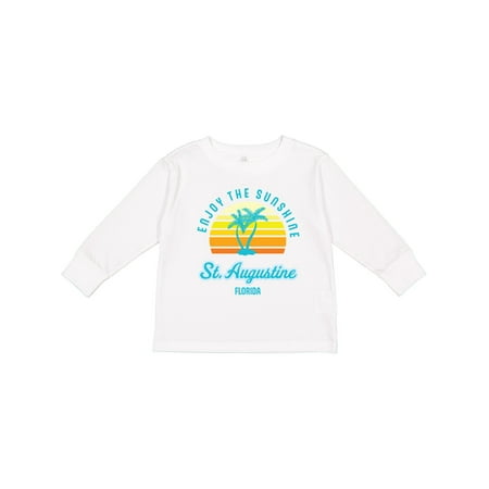 

Inktastic Summer Enjoy the Sunshine St. Augustine Florida in Blue Boys or Girls Long Sleeve Toddler T-Shirt