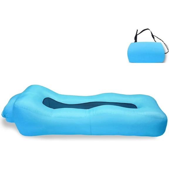 AeroLounge Go – Compact Pump-Free Inflatable Lounger, Portable, Waterproof, Air Leakage-Proof Design, for Backyard Beach Trips Camping picnics and Music Festivals