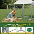 thumbnail image 4 of Hawkrown Outdoor Large Dog Kennel, Heavy Duty Dog Enclosure with UV & Rain-Proof Fully Covered Roof, Rustproof Metal Mesh, Double Security Locks, 40 x40 in, 4 of 7