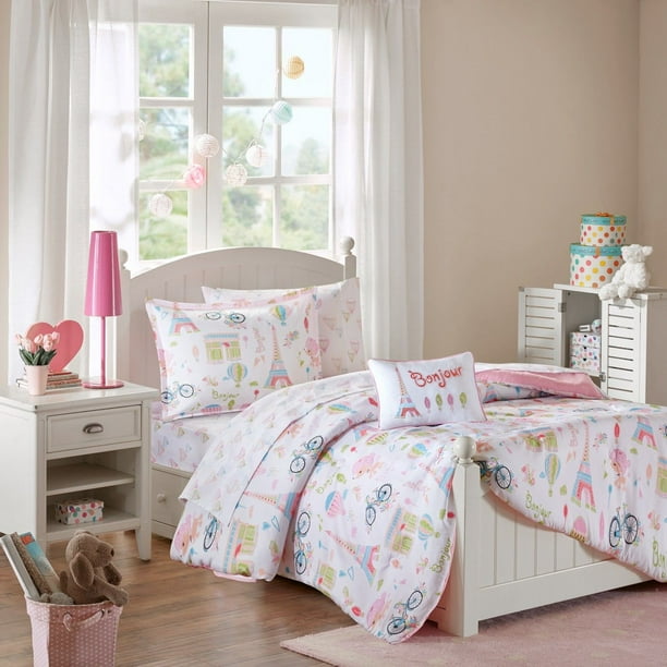 Mi Zone Kid's Bonjour Poodles In Paris 6-Piece Reversible ...