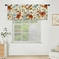 thumbnail image 6 of Flower Vintage Kitchen Curtain Valance 54W x 18L Inch Burnt Orange Blossom Botanical Plant Rod Pocket Short Cafe Small Window Treatment Drapes Decor, 6 of 6