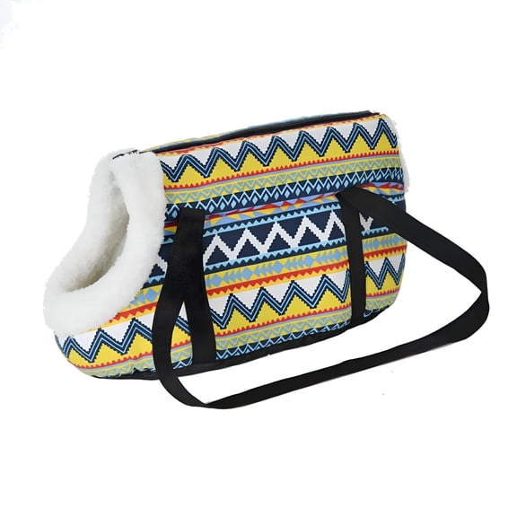 GASTROPOD Classic Pet Carrier for Small Dogs Cozy Soft Puppy Cat Dog Bags Backpack Outdoor Travel Pet Sling Bag Chihuahua Pug Pet Supplies (stripe with fur, S 40 x 18 x 20 CM)