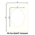 thumbnail image 2 of Antique White Picture Frame Mat for 12x16 Frames - Oval Opening for 8.5x11 Photos - 50 Mats, 2 of 7