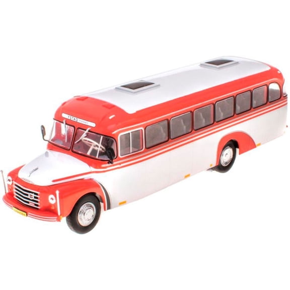 Volvo B 375 105 (Sweden 1957) 1:43 scale Diecast Model in White/Red by Ex Mag