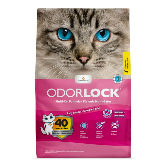 Arena aglutinante de arcilla Odor Lock Talco de bebé para gato 6Kg Intersand OdorLock