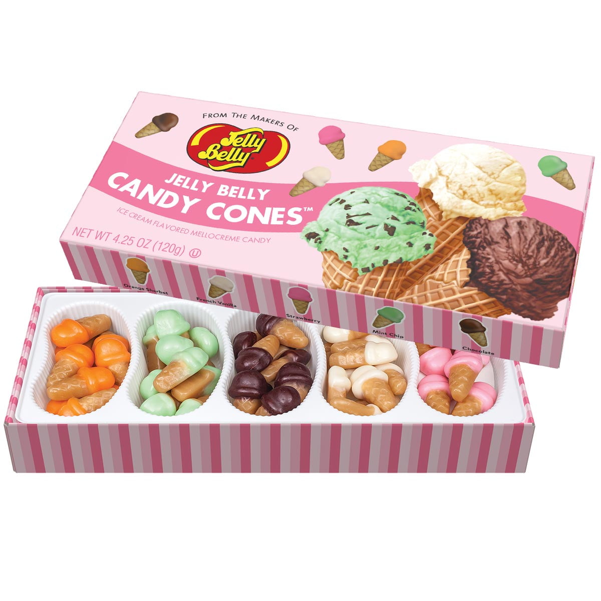 Jelly Belly Ice Cream Candy Cone Mellocreme 4.25 oz Gift Box Jelly Belly Ice Cream Candy Cone Mellocreme 4.25 oz Gift Box