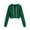 Green, variant on Hoodies for Women Hoodie Fashionable And Casual Solid Pocket Short Long Sleeved Sweatshirt Hemlock