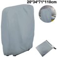 thumbnail image 1 of Funda para silla plegable de exterior, impermeable, resistente al polvo, para muebles de jardín, color gris, L 71 x H 110 cm, 1 of 5
