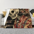 thumbnail image 1 of Fotbe Gothic Eastern Floral Skull Manta de Franela con Estampado, Manta Ultrasuave para Cama, Sofá, Auto, Hipoalergénica y Antibolitas-60"x50", 1 of 6