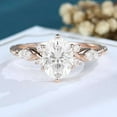 thumbnail image 2 of Jewelerix Beautiful Oval Cut 1.30 CT Ring Engagement Moissanite Diamond 14K Rose Gold Ring Birthday Gift for Sister, 2 of 6