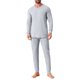 thumbnail image 2 of Conjunto de ropa interior larga para hombres de 2 piezas, capa base, parte superior e inferior, gris claro S, 2 of 5