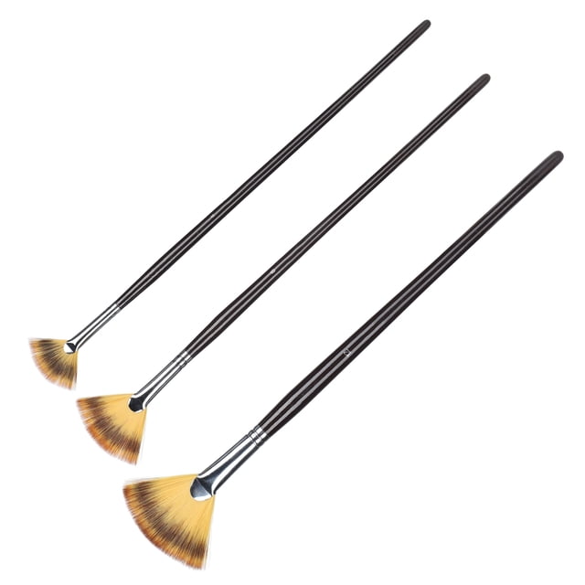 Pinceles para pintar para artistas, juego de 3 pinceles para pintar con forma de abanico, rendimiento inigualable