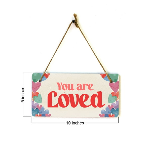 You Are Loved 5" x 10" Hanging Wall or Door Sign | Positive Home Décor
