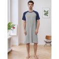 thumbnail image 2 of Camisón para hombre Lars Amadeus Gris claro L, 2 of 6