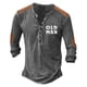 thumbnail image 1 of Men'S Printed T-Shirt Outdoor Retro Button Loose Long Sleeve TopM, 1 of 3