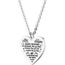 Heart Pendant Necklace Inspirational Gift To My Wife Mom Daughter Granddaughter Necklace Gift From Mom Dad Grandma,Mother'S Day Birthday Gifts[Z4891]