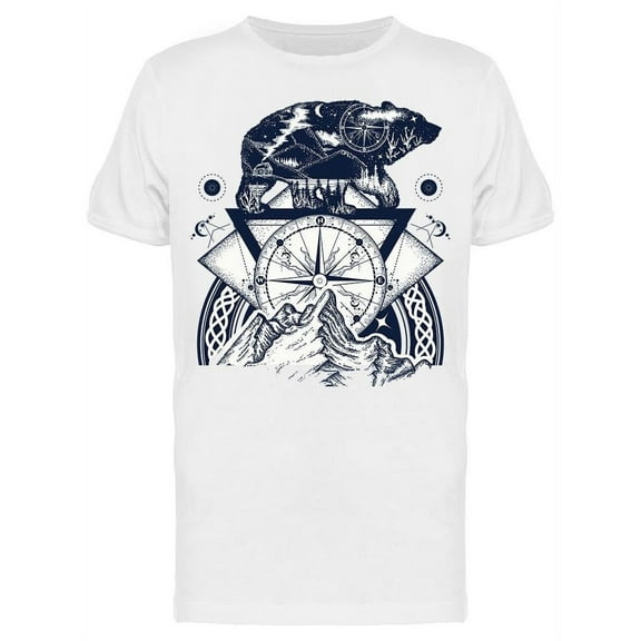 Bear Mountains Compass T-Shirt Men -Image by Shutterstock, Male XX-Large