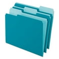 thumbnail image 2 of Interior File Folders, 1/3-Cut Tabs, Letter Size, Teal, 100/box | Bundle of 5 Boxes, 2 of 2