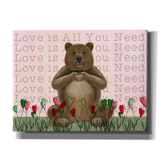 Epic Graffiti 'Love is in the Air Collection A' by Fab Funky Canvas Wall Art, 34"x26"