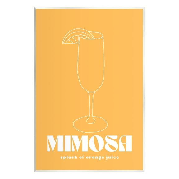 Stupell Industries Mimosa Splash of OJ Food & Beverage Painting Unframed Art Print Wall Art, 10 x 15