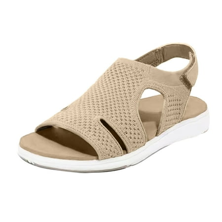 

Women Platform Wedge Sandals Fashion Versatile Braided Buckle Breathable Wedge Sandals Toe Sandals for Women Flat Sandals for Women Dressy Heel Slingback Shoes for Women Sandals H Sandals for Women