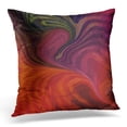thumbnail image 1 of BOSDECO Colorful Marbled Striped Retro Design Wavy Burgundy Orange Red and Green Modern Abstract Painting Groovy Pillowcase Pillow Cover Cushion Case 20x20 inch, 1 of 1