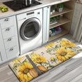 thumbnail image 3 of Beige Music Sunflower Guitar Pattern Kitchen Rug Mat,Kitchen Runner Rugs Non Skid Washable,Decorative Kitchen Floor Mats for Kitchen,Sink,Laundry,17"x47.2", 3 of 7